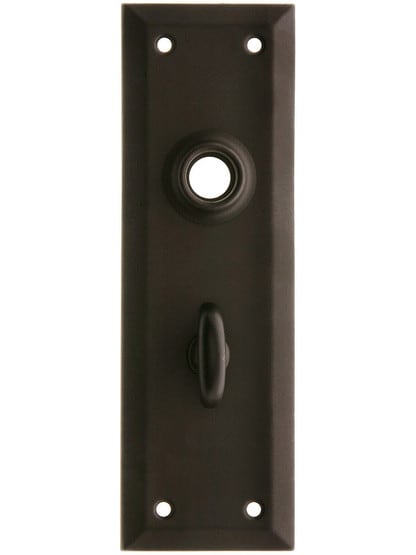 Stamped Brass New York Back Plate With Thumb Turn in Oil Rubbed Bronze.